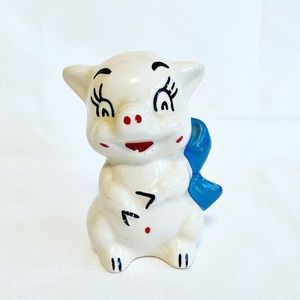 💫 Vintage Piggy Bank Ceramic Pig Kitschy Cute Retro Home Decor